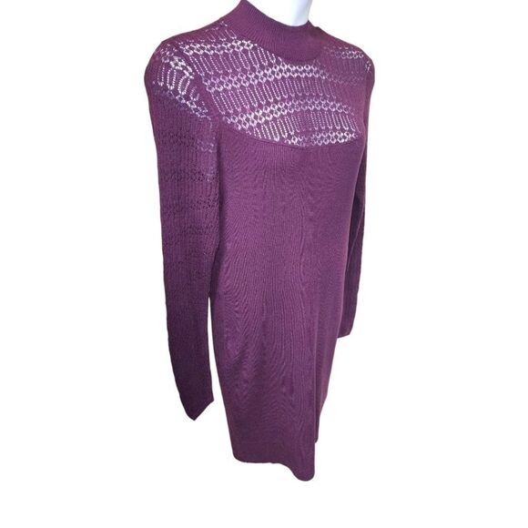 TORRID  LongSleeve Rib Pointelle Mock Neck Sweater dress Plus Size 2X - Picture 11 of 16